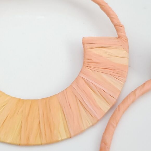 New!  FP Raffia Wrapped Earrings - Picture 4 of 9